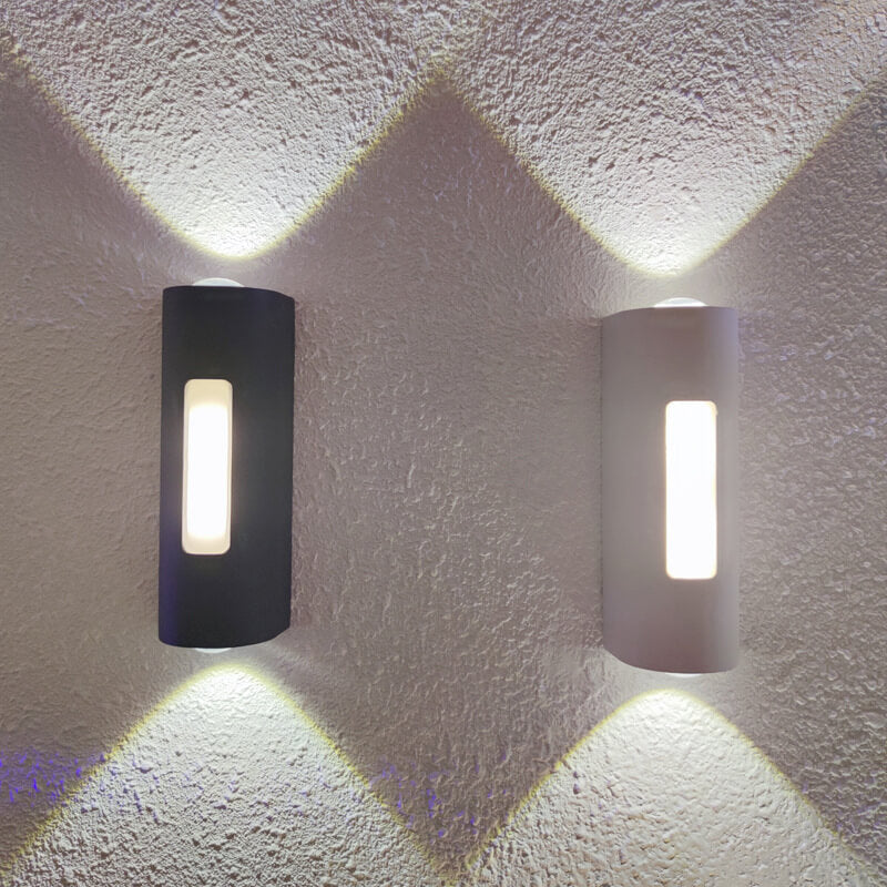 Moderner minimalistischer zylindrischer Design-LED-Außen-Wandleuchte Deko-Lampe | Brehn