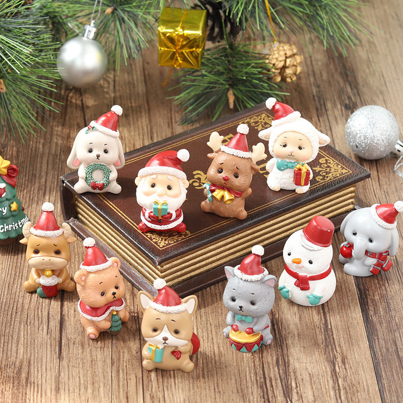 Brehn | Handgefertigte Tier-Weihnachtsmann-Ornamente