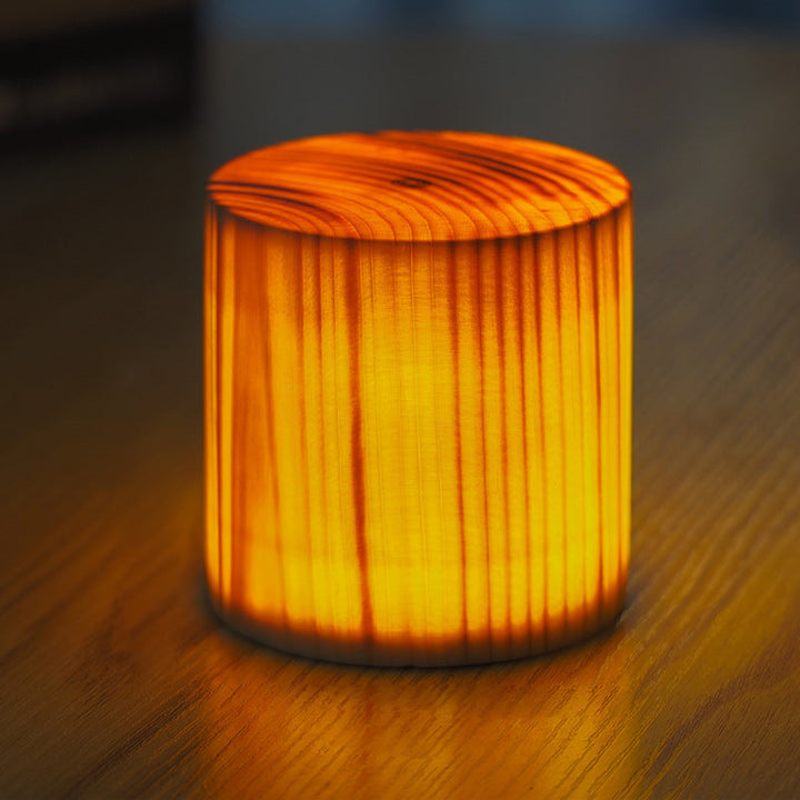 Drahtlose LED-Tischlampe mit Touch-Steuerung | Wiederaufladbarer Akku | Holzmaserung Design | Einstellbare Helligkeit | Brehn