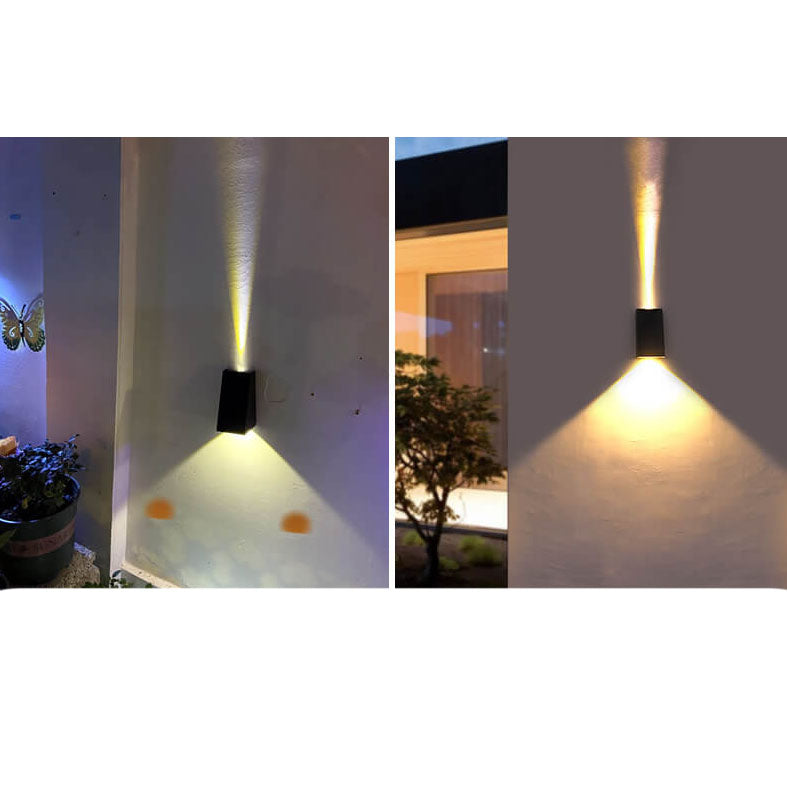 Solar Einfach Trapez Outdoor Wasserfest LED Wand Sconce Lampe | Brehn