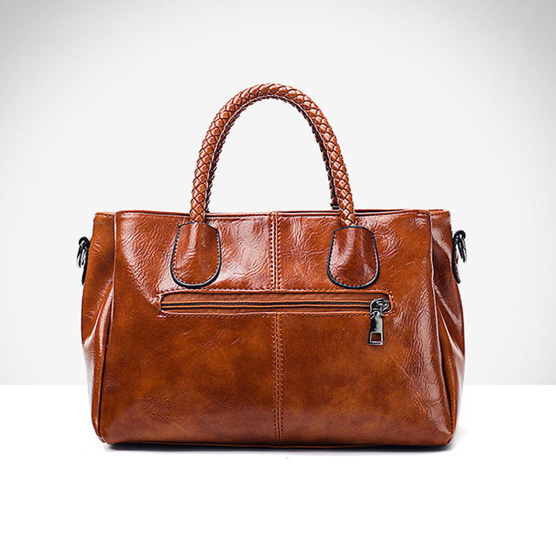 Brehn | Neue Handtaschen aus Ölwachsleder Boston, große Tragetasche aus weichem Leder