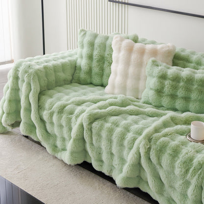 Luxe Ripple Faux Fur Sofa Cover - Modern, Stylisch & Langlebig Sofa Schutz | Brehn