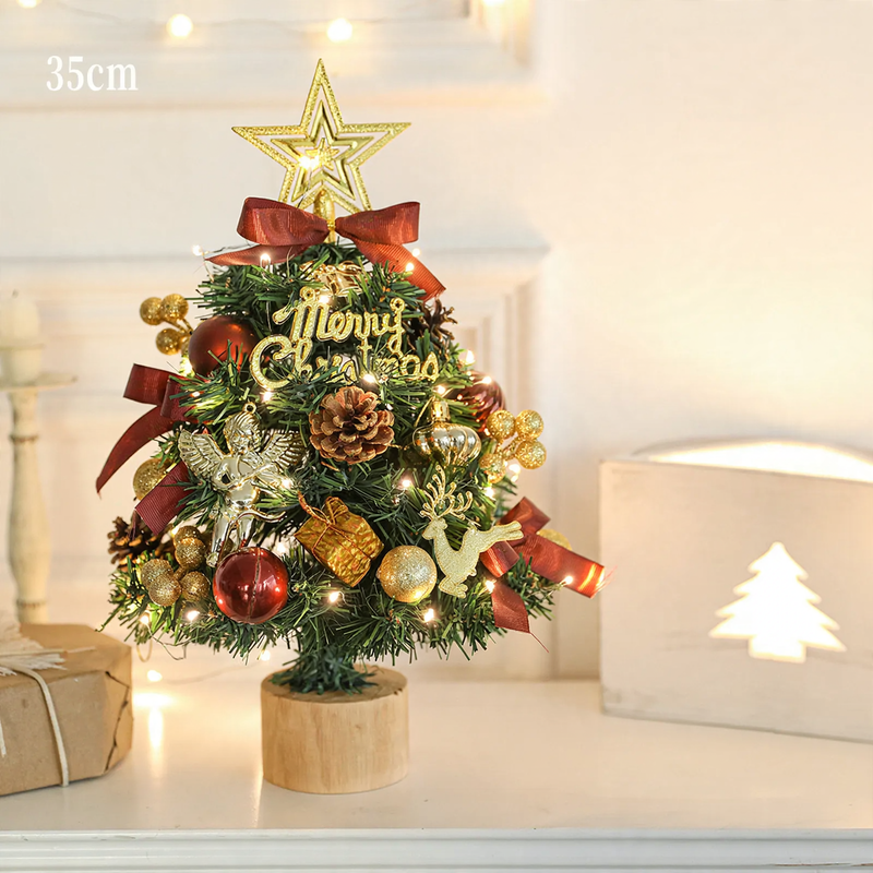 Dekorativer Tisch-Weihnachtsbaum mit Holzständer