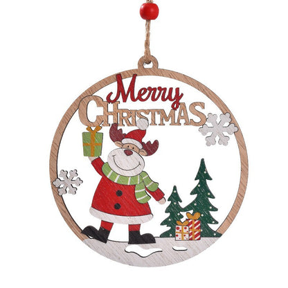 Dekorative Wichtel-Holzanhänger mit Weihnachtsmotiven