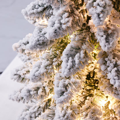 Mini-Weihnachtsbaum mit Schnee-Effekt und LED-Licht