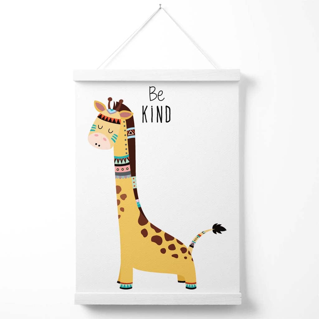 Poster mit Giraffen-Zitat (Stammestier) inklusive Aufhänger