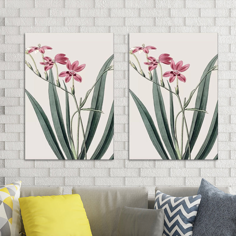 Brehn | Blumen Leinwand Wandkunst Textur Oberfläche Minimalistisch Mädchen Wohnzimmer Gemälde