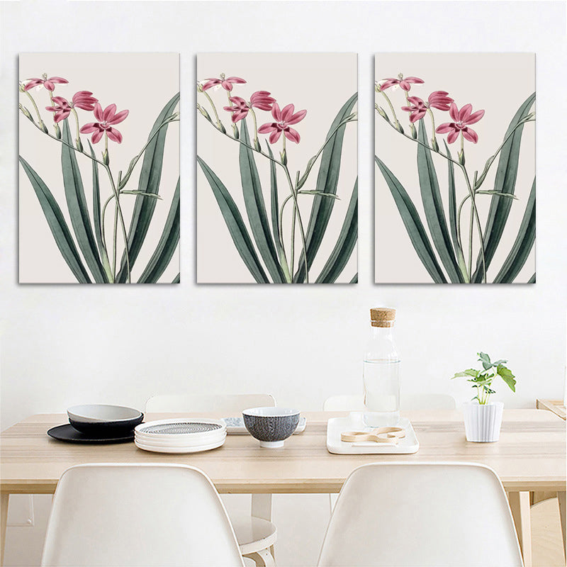Brehn | Blumen Leinwand Wandkunst Textur Oberfläche Minimalistisch Mädchen Wohnzimmer Gemälde