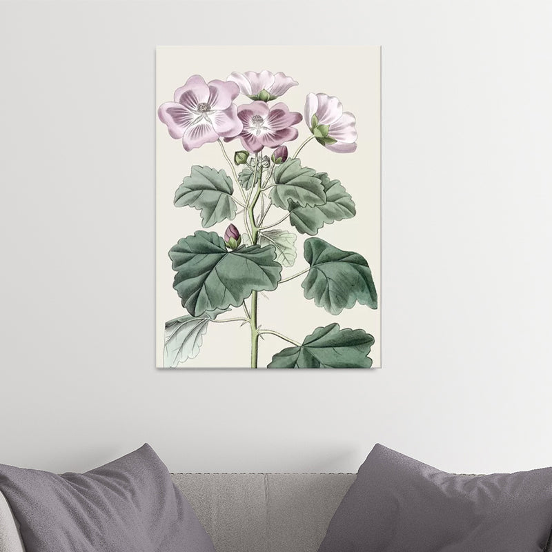 Brehn | Blumen Leinwand Wandkunst Textur Oberfläche Minimalistisch Mädchen Wohnzimmer Gemälde
