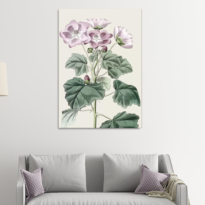 Brehn | Blumen Leinwand Wandkunst Textur Oberfläche Minimalistisch Mädchen Wohnzimmer Gemälde