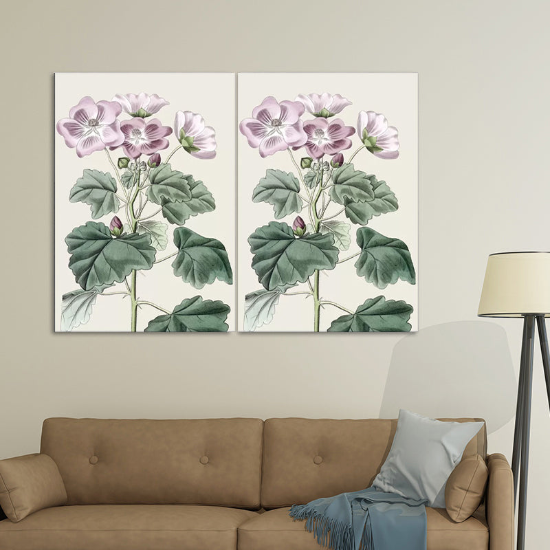 Brehn | Blumen Leinwand Wandkunst Textur Oberfläche Minimalistisch Mädchen Wohnzimmer Gemälde