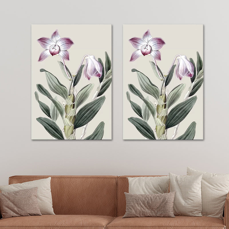 Brehn | Blumen Leinwand Wandkunst Textur Oberfläche Minimalistisch Mädchen Wohnzimmer Gemälde