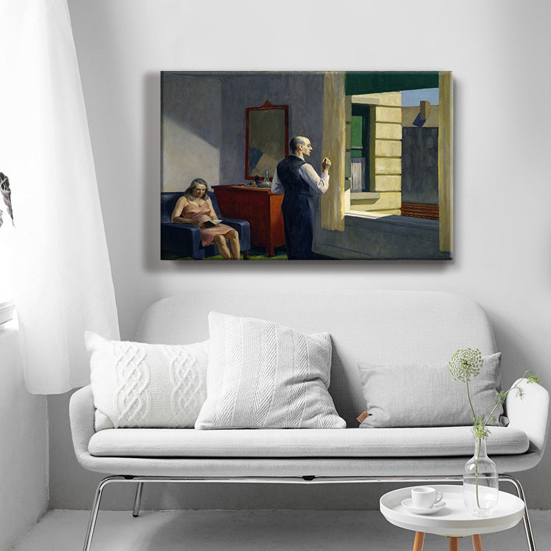 Brehn | Edward Hopper Landschaft Wandkunst Moderne Stil Strukturiert Leinwanddruck für Zuhause Weg