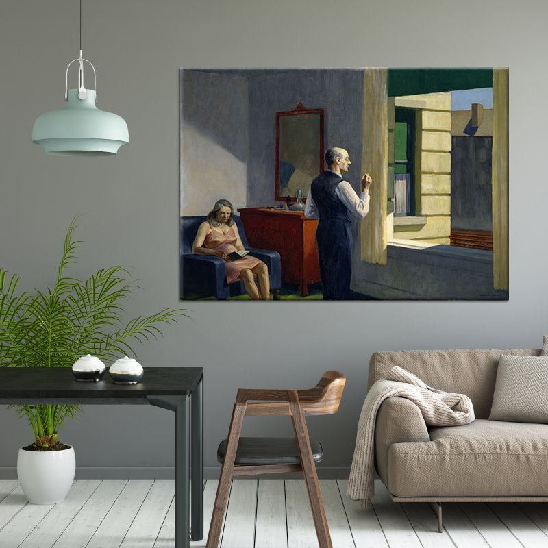 Brehn | Edward Hopper Landschaft Wandkunst Moderne Stil Strukturiert Leinwanddruck für Zuhause Weg