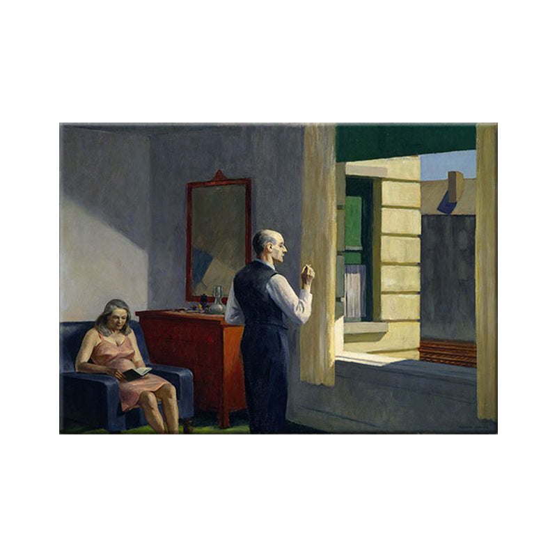 Brehn | Edward Hopper Landschaft Wandkunst Moderne Stil Strukturiert Leinwanddruck für Zuhause Weg