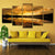 Brehn | Gelbe zeitgenössische Leinwand Kaibab Lake Sundown malerische Wandkunst für das Wohnzimmer
