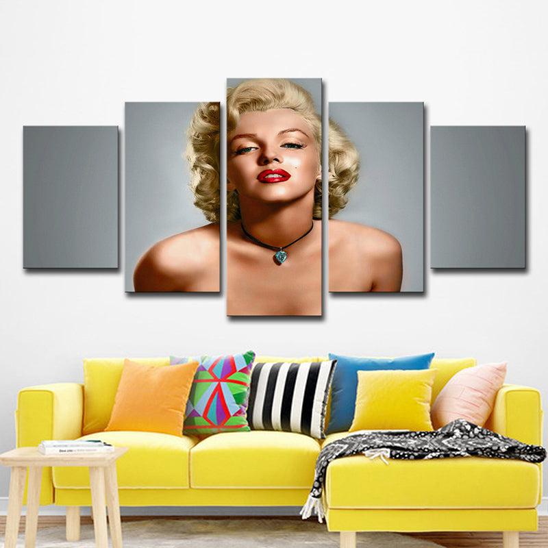 Brehn | Modernistische Marilyn Monroe Wandkunst Leinwand Multi-Stück Graue Wanddekoration für Schlafzimmer