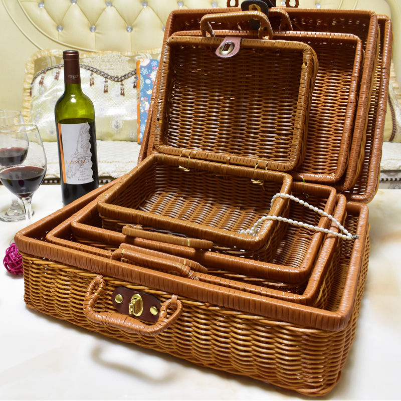 Handgefertigte Rattan Aufbewahrungsbox Brehn