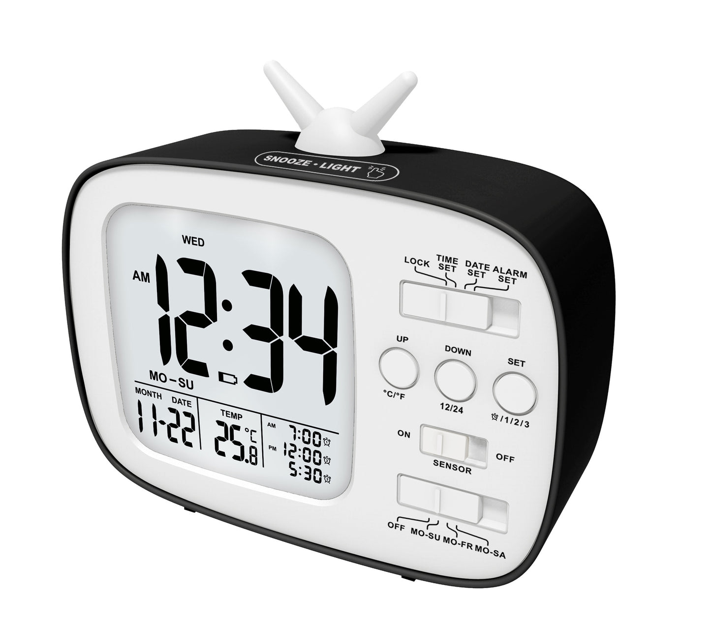 Digitaler Funkwecker mit Großem Led-Display Brehn