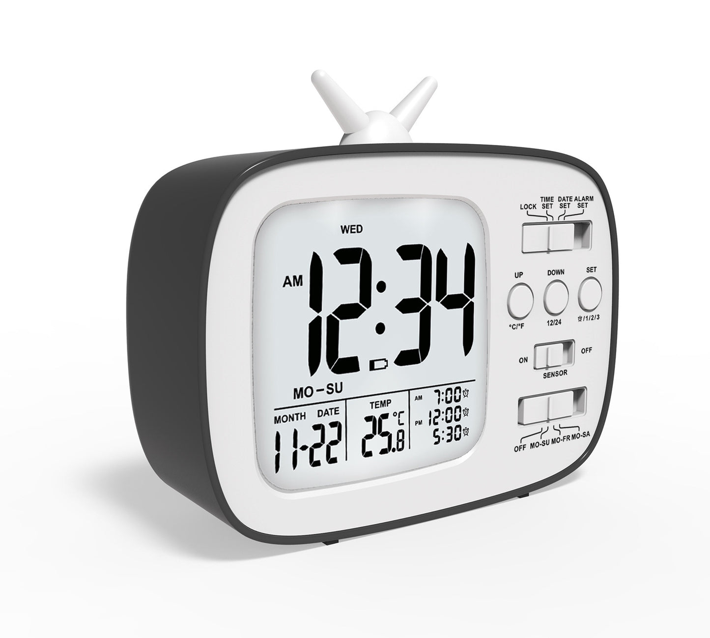 Digitaler Funkwecker mit Großem Led-Display Brehn