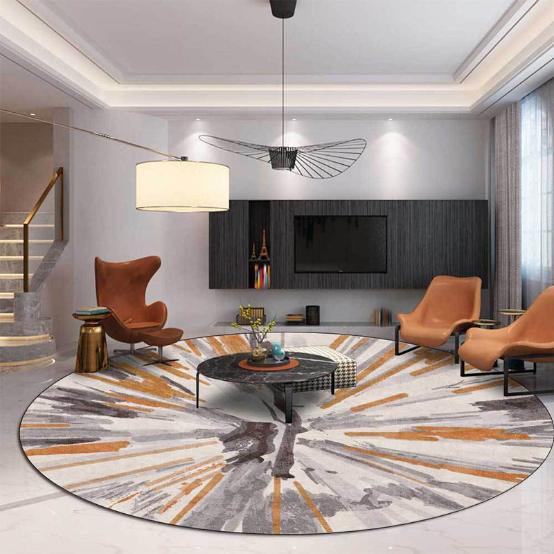 Brehn | Stijlvol Abstract Tapijt Grijs en Bruin Nordic Tapijt Polyester Wasbaar Antislip Ondergrond Tapijt voor Woonkamer