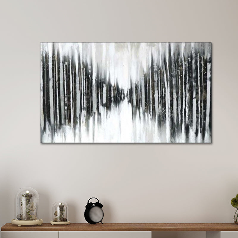 Brehn | Perspectieftekeningen Canvas Moderne Fantasierijke Abstracte Wandkunst in Zwart-Grijs