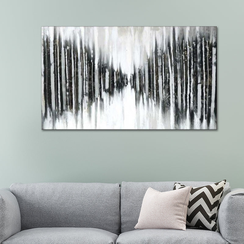 Brehn | Perspectieftekeningen Canvas Moderne Fantasierijke Abstracte Wandkunst in Zwart-Grijs