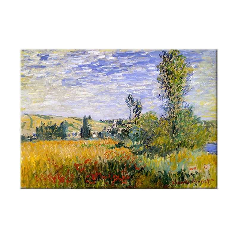 Brehn | Pastel Kleur Buitenrok Landschap Schilderij Textuur Oppervlak Muurkunst voor Slaapkamer