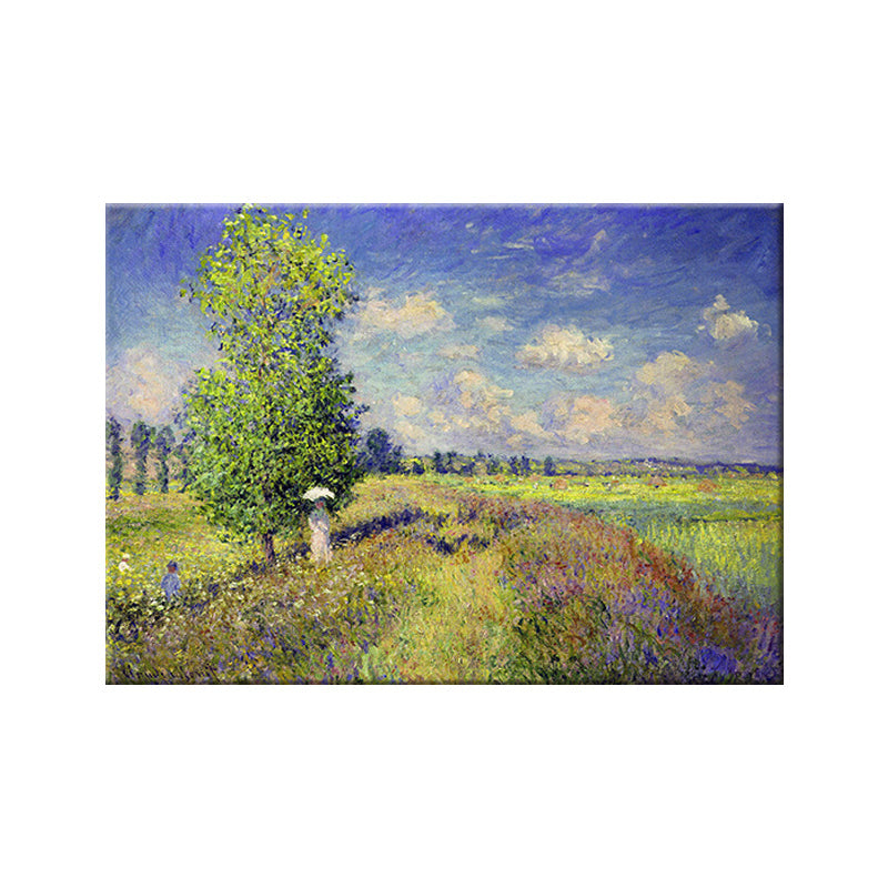 Brehn | Pastel Kleur Buitenrok Landschap Schilderij Textuur Oppervlak Muurkunst voor Slaapkamer