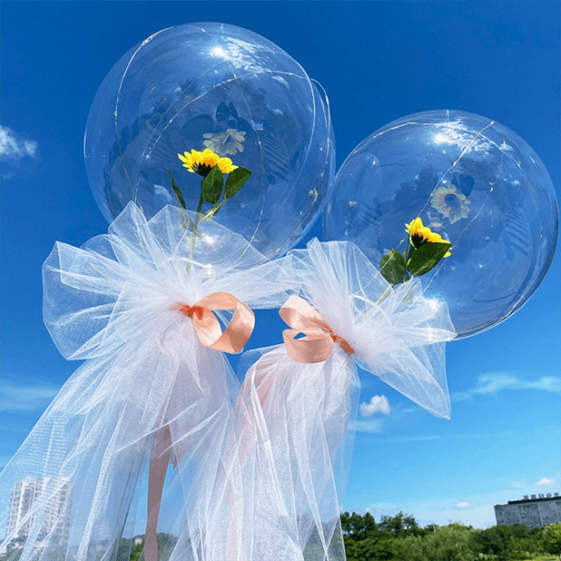 LED-Leuchtballon-Rosenstrauß