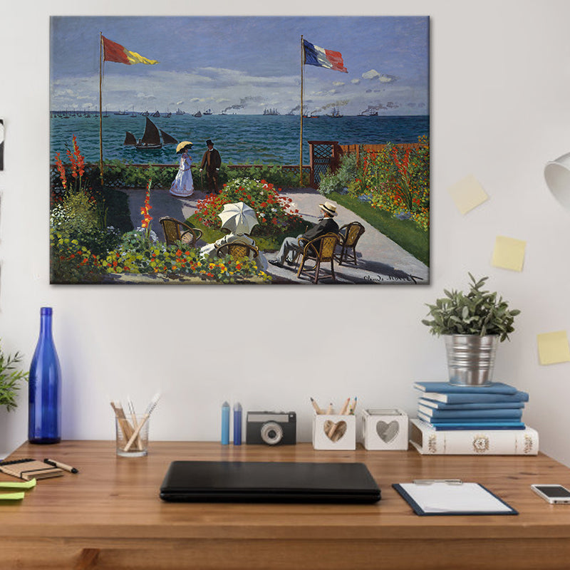 Brehn | Grünes Seascape Gemälde Leinwand Kunst Texturierte Oberfläche Wanddekoration für Zuhause Galerie