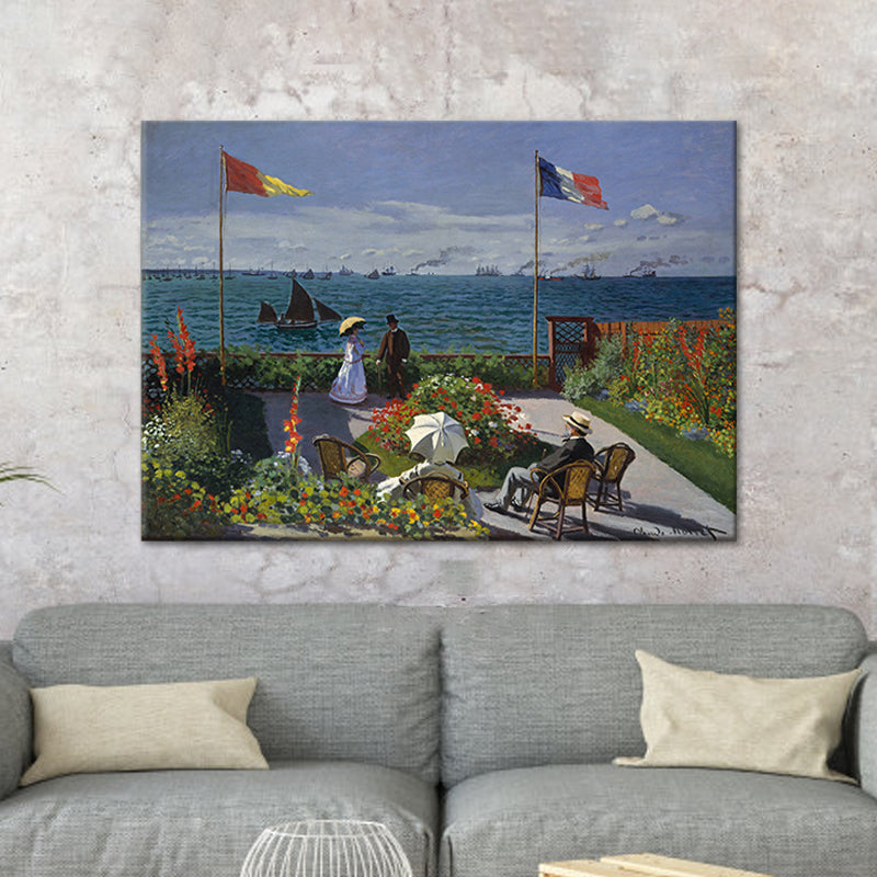 Brehn | Grünes Seascape Gemälde Leinwand Kunst Texturierte Oberfläche Wanddekoration für Zuhause Galerie