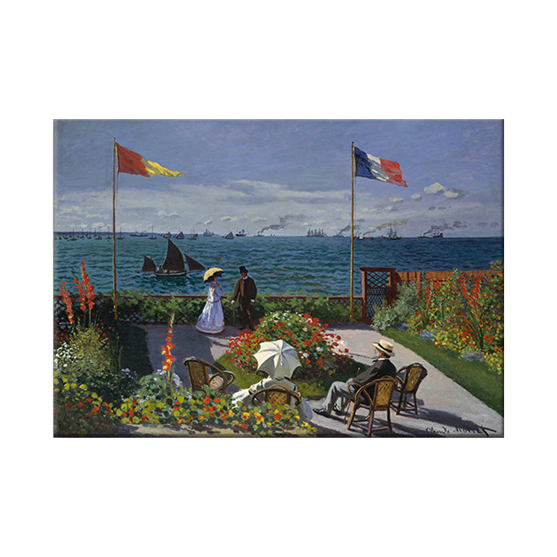 Brehn | Grünes Seascape Gemälde Leinwand Kunst Texturierte Oberfläche Wanddekoration für Zuhause Galerie
