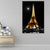 Brehn | Luminöse Eiffel Tower Nacht Leinwand für Wohnzimmer Kulturrelikte Wandkunst in Gelb