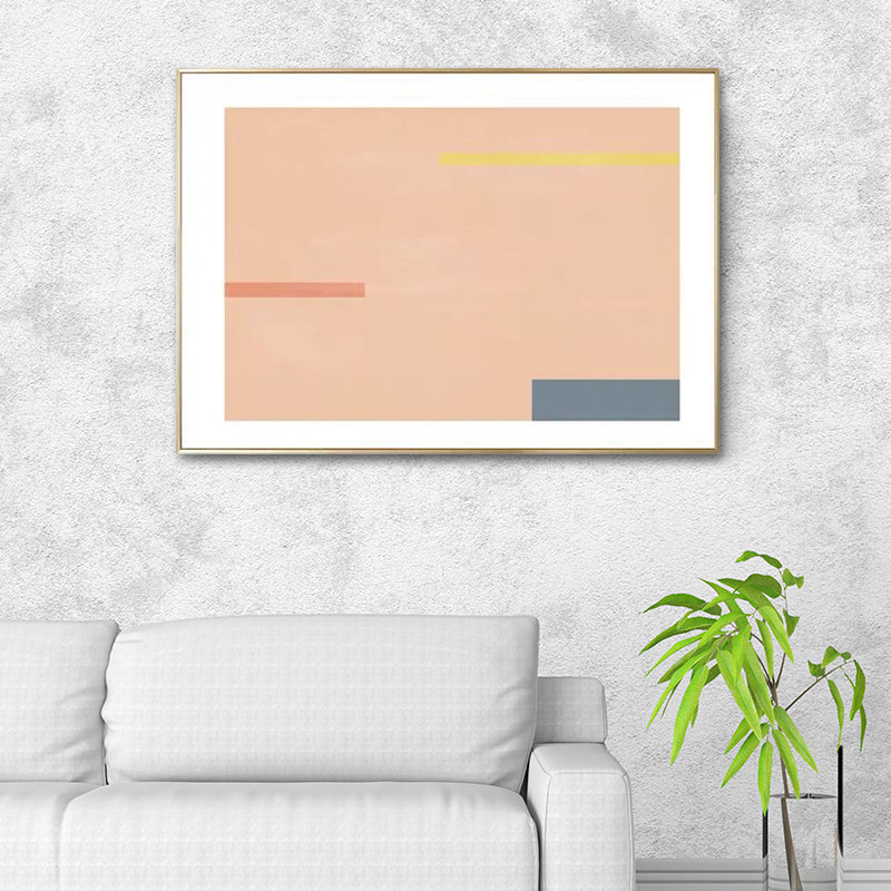 Brehn | Simplicity Abstract Wandkunst Druck Pink und Orange Wohnzimmer Wanddekoration, Texturiert