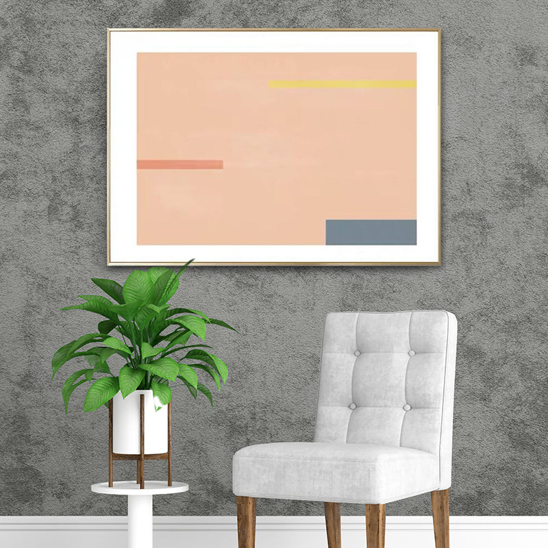 Brehn | Simplicity Abstract Wandkunst Druck Pink und Orange Wohnzimmer Wanddekoration, Texturiert