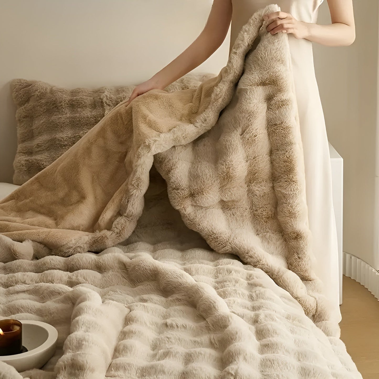 Fleece- und Fleece-Brehnanket – Extra weich und warm | Perfekt für Sofa und Schlafzimmer