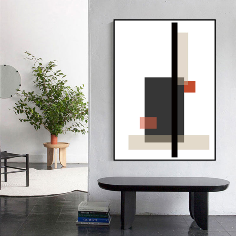 Brehn | Farbblock Wandkunst Dekor Nordische Ästhetik Texturiertes Hausinterieur Leinwanddruck