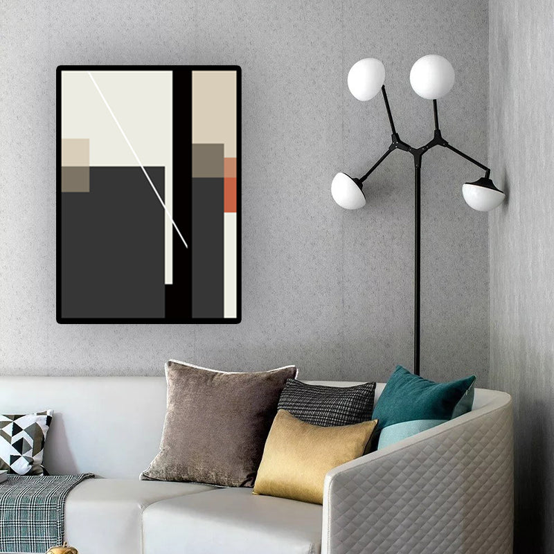 Brehn | Farbblock Wandkunst Dekor Nordische Ästhetik Texturiertes Hausinterieur Leinwanddruck
