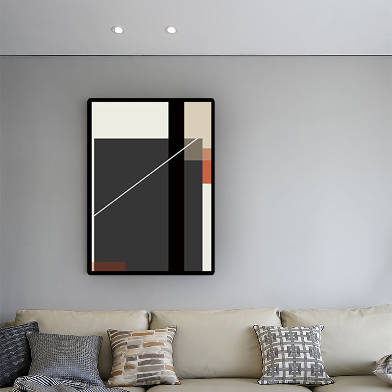Brehn | Farbblock Wandkunst Dekor Nordische Ästhetik Texturiertes Hausinterieur Leinwanddruck