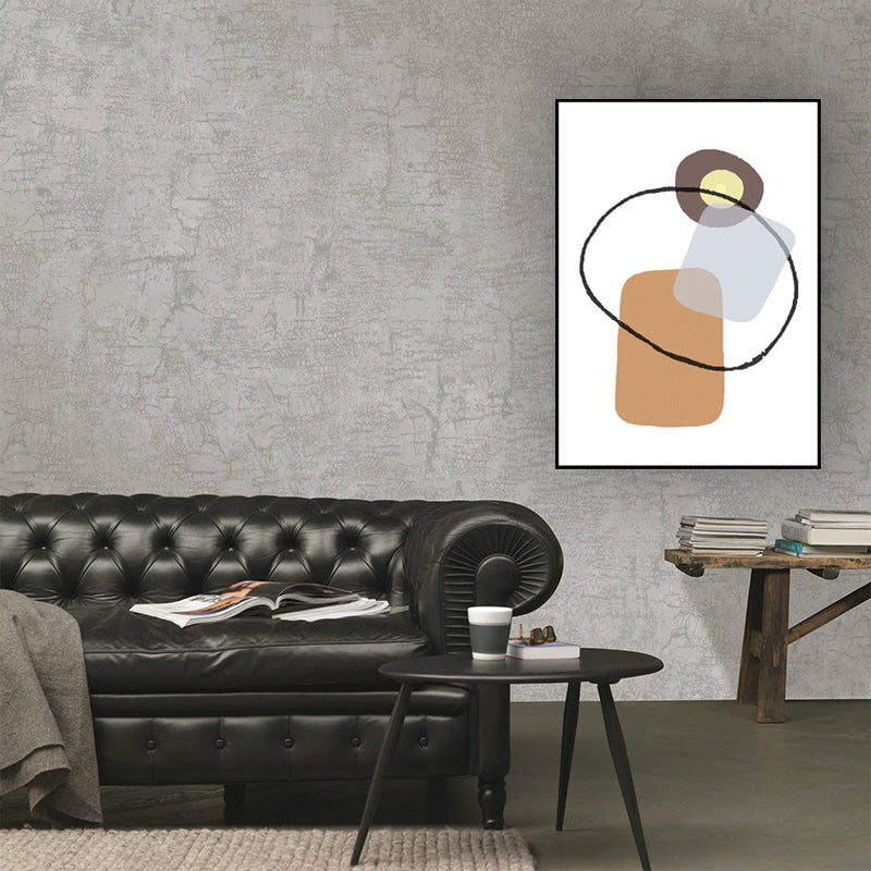 Brehn | Geometrie Wandkunstdruck Pastellfarbe Nordischer Stil Leinwand für Wohnzimmer, Texturiert