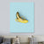 Brehn | Gerissene Banane Wanddekoration Minimalismus Leinwand Wandkunst Druck in Gelb auf Blau für Zimmer