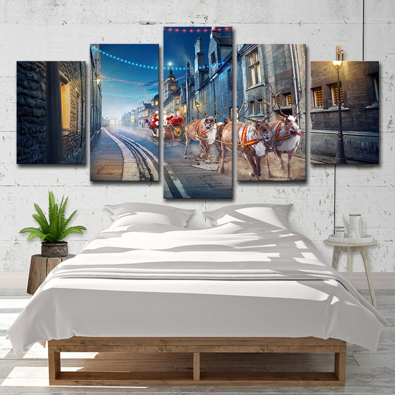 Brehn | Weihnachten Santa Claus Malerei Mehrteilig Modern Wohnzimmer Wandkunst