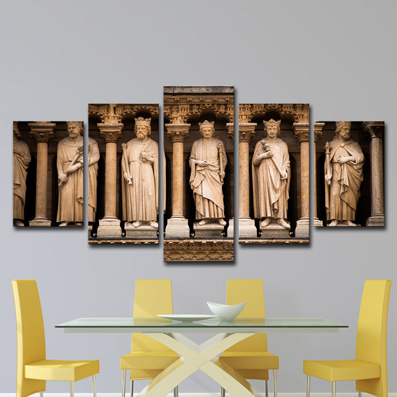 Brehn | Braun Global geïnspireerde wandkunst Saint sculpturen van Notre Dame canvasprint voor thuis