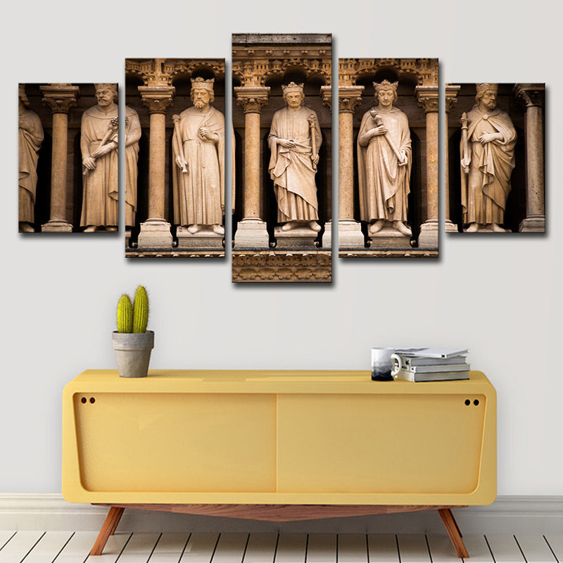 Brehn | Braun Global geïnspireerde wandkunst Saint sculpturen van Notre Dame canvasprint voor thuis