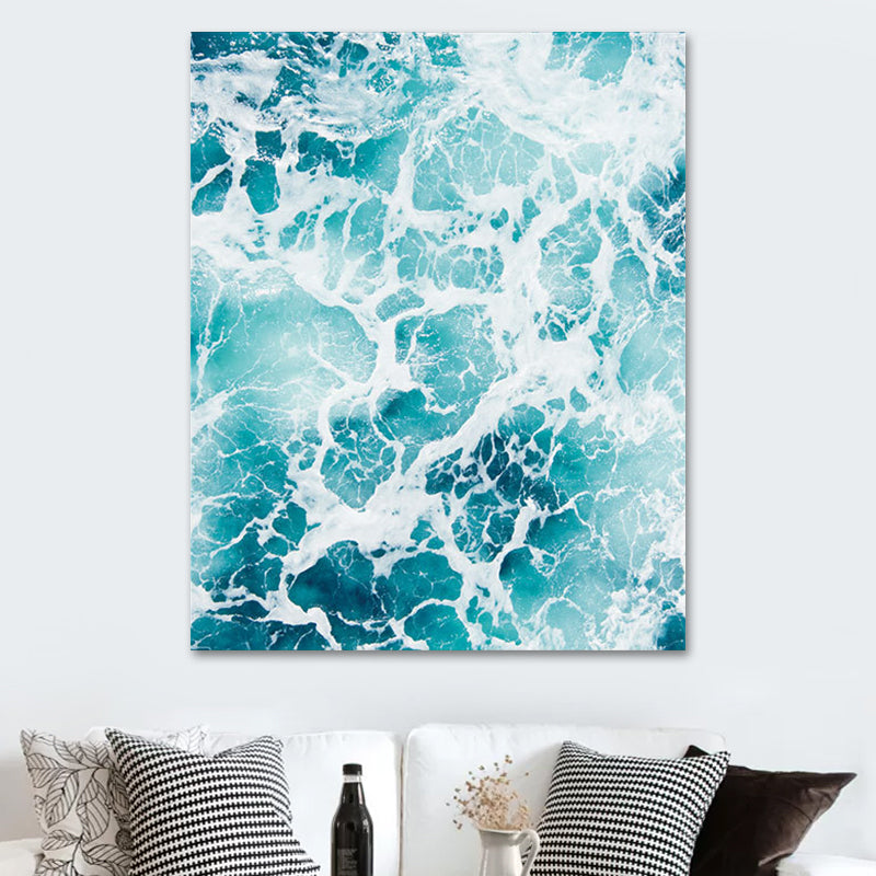 Brehn | Fotografie Ozean Wasser Leinwand Wandkunst für das Wohnzimmer, Pastellfarbe, Mehrteilig