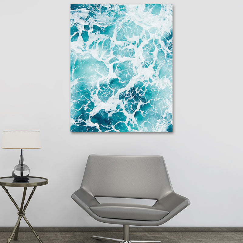 Brehn | Fotografie Ozean Wasser Leinwand Wandkunst für das Wohnzimmer, Pastellfarbe, Mehrteilig
