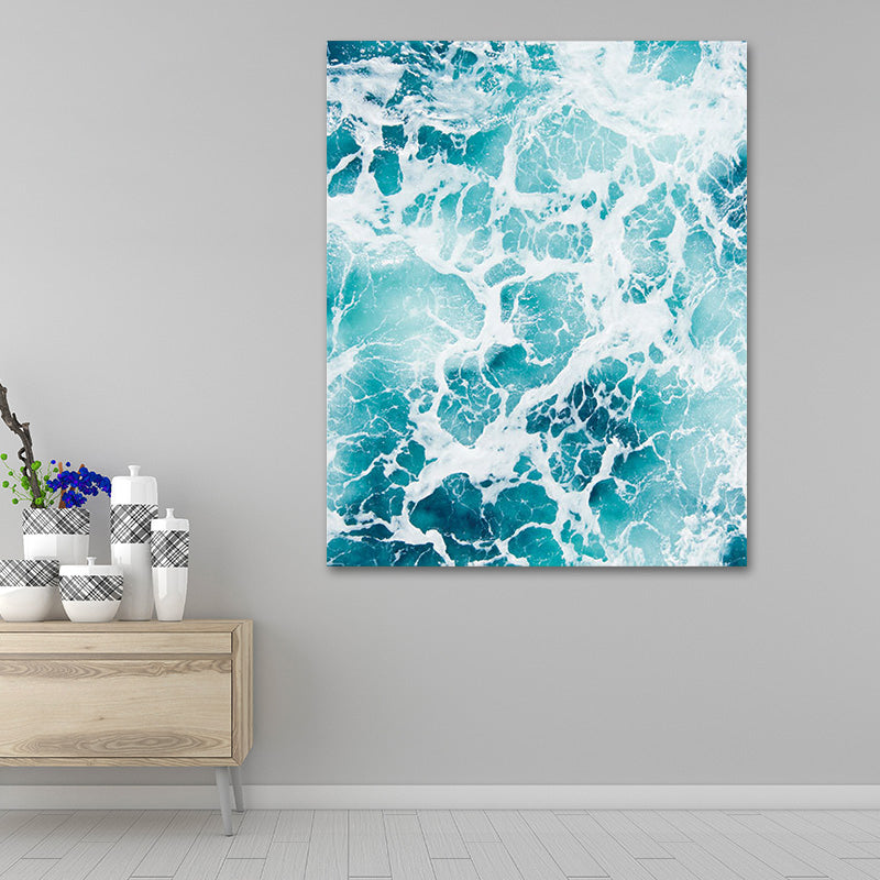 Brehn | Fotografie Ozean Wasser Leinwand Wandkunst für das Wohnzimmer, Pastellfarbe, Mehrteilig