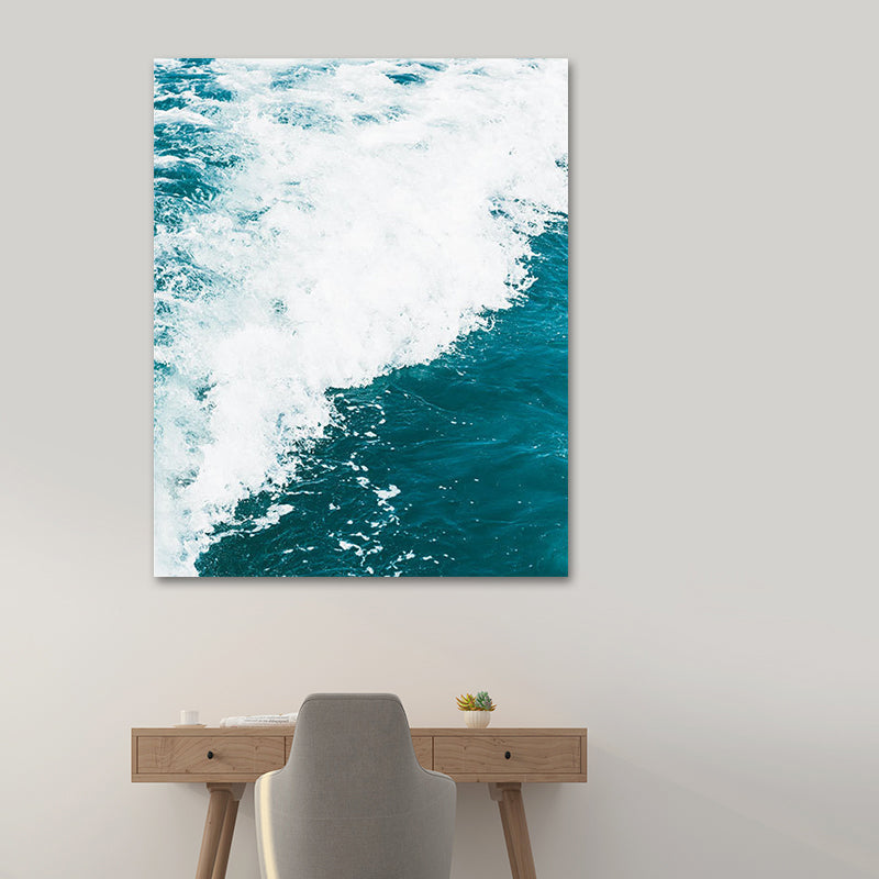 Brehn | Fotografie Ozean Wasser Leinwand Wandkunst für das Wohnzimmer, Pastellfarbe, Mehrteilig