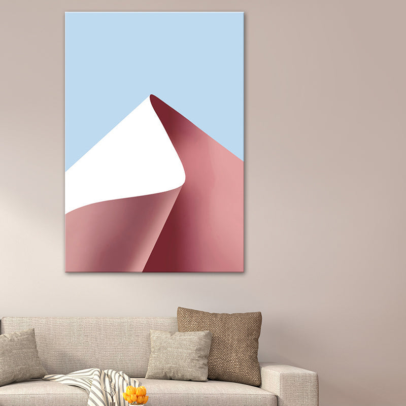 Brehn | Rosa Gebogenes Papier Malen Texturierte Oberfläche Minimalistische Wohnzimmer Wandkunst